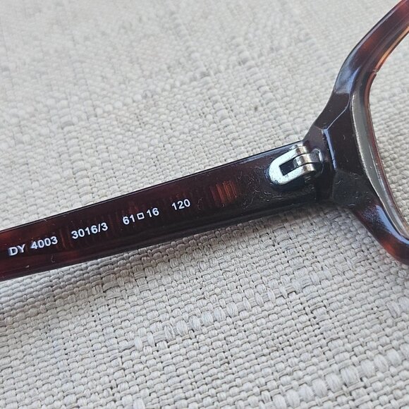 Vintage Eyeglasses Frame Dark Brown DY4003 Wrap Shape Glasses 61[]16 120 - Picture 10 of 12